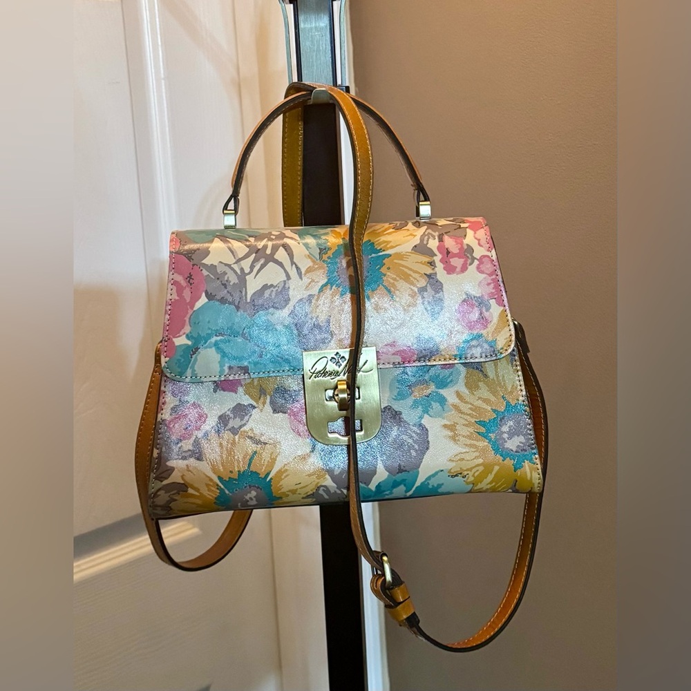 Patricia Nash “First Bloom” Floral Leather Satchel NWT